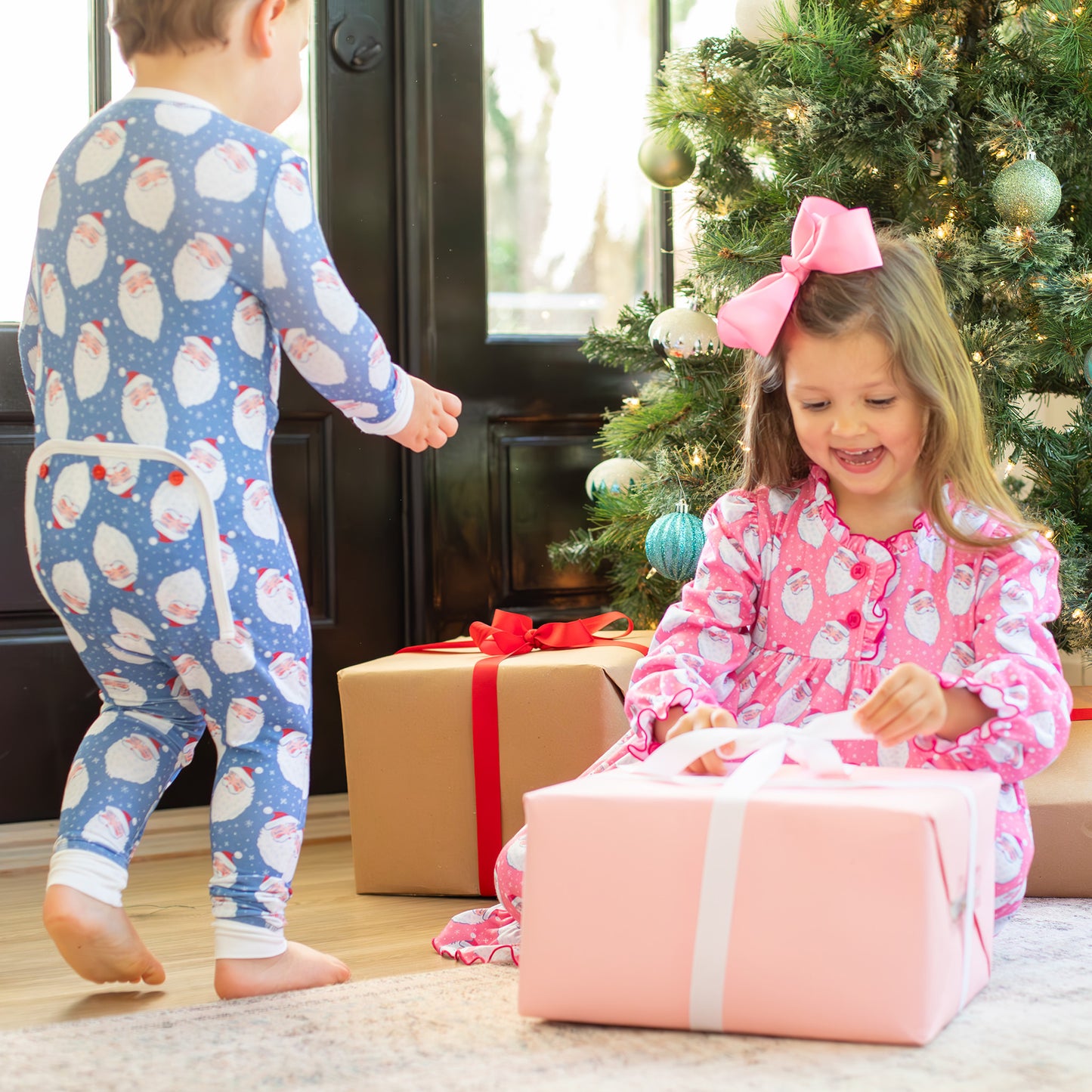 Boys Bamboo Onesie - Santa