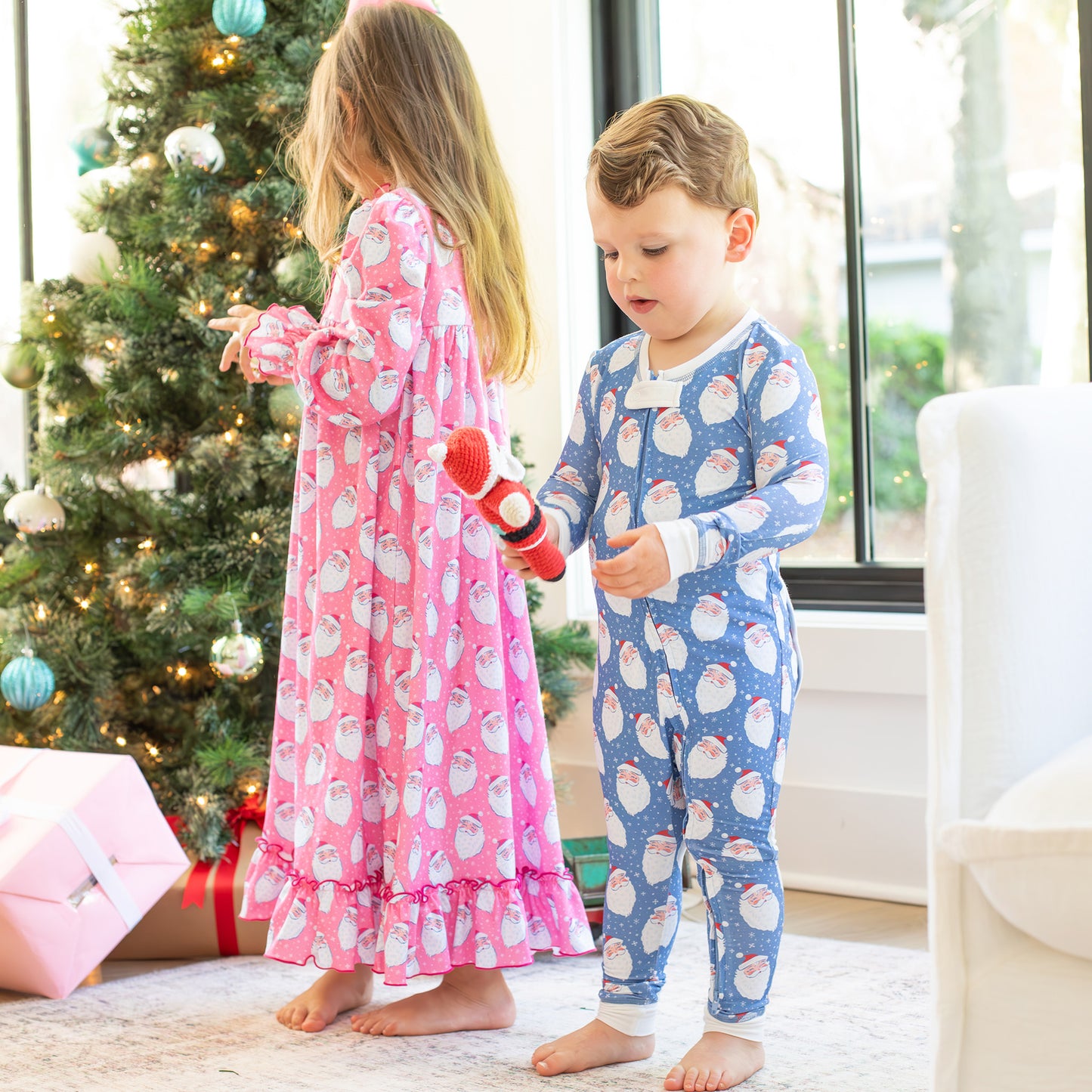Boys Bamboo Onesie - Santa