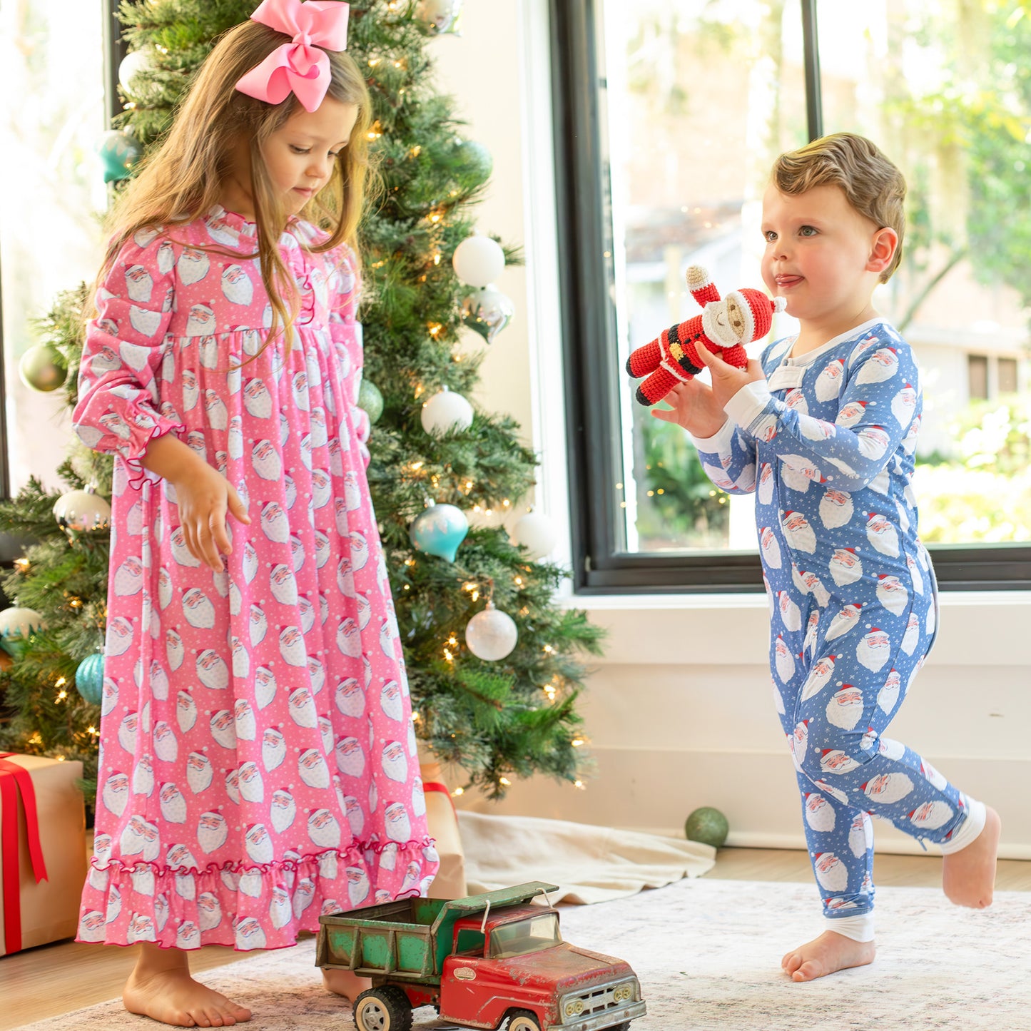 Boys Bamboo Onesie - Santa