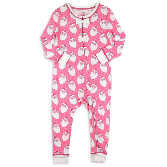 Girls Bamboo Onesie - Santa
