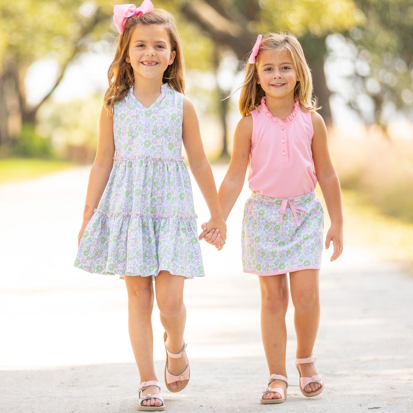 Girls Ruffle Neck Polo - Pawleys Island Pink (SAMPLE)