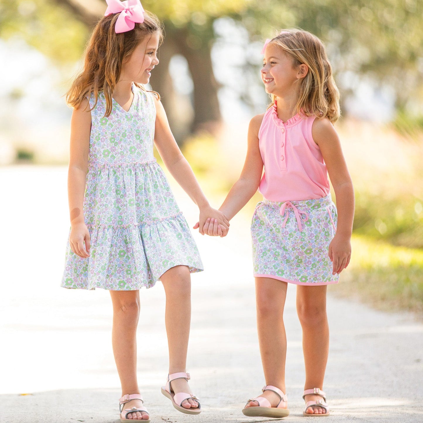 Girls Ruffle Neck Polo - Pawleys Island Pink (SAMPLE)