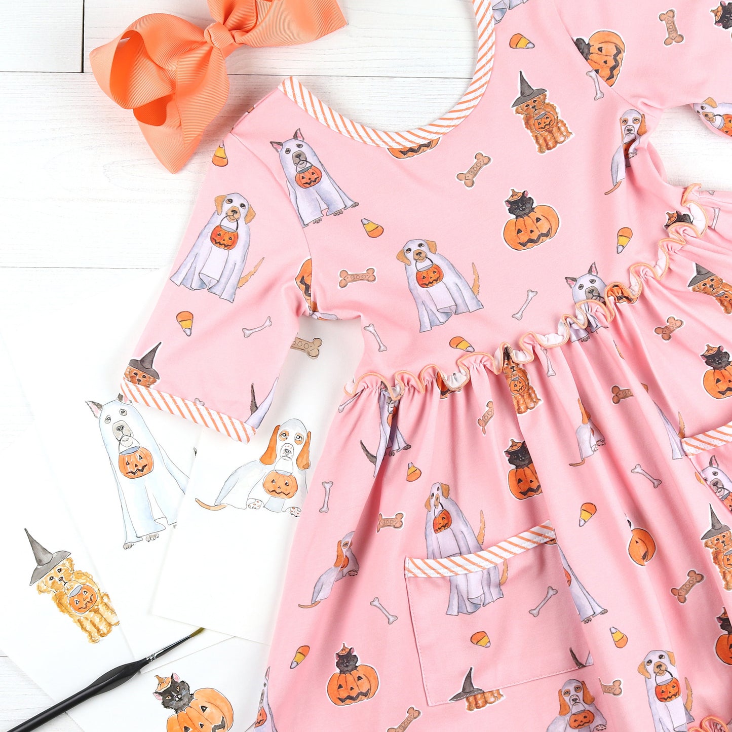 Spooky Animals Twirl Dress