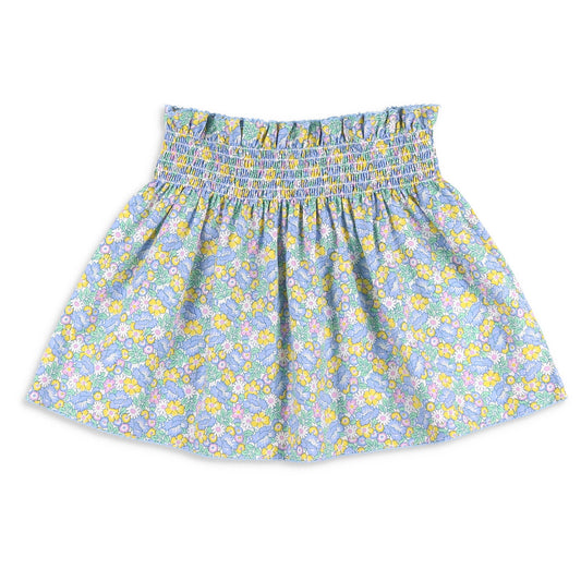 Girls Smocked Mae Skirt - Spring Blooms
