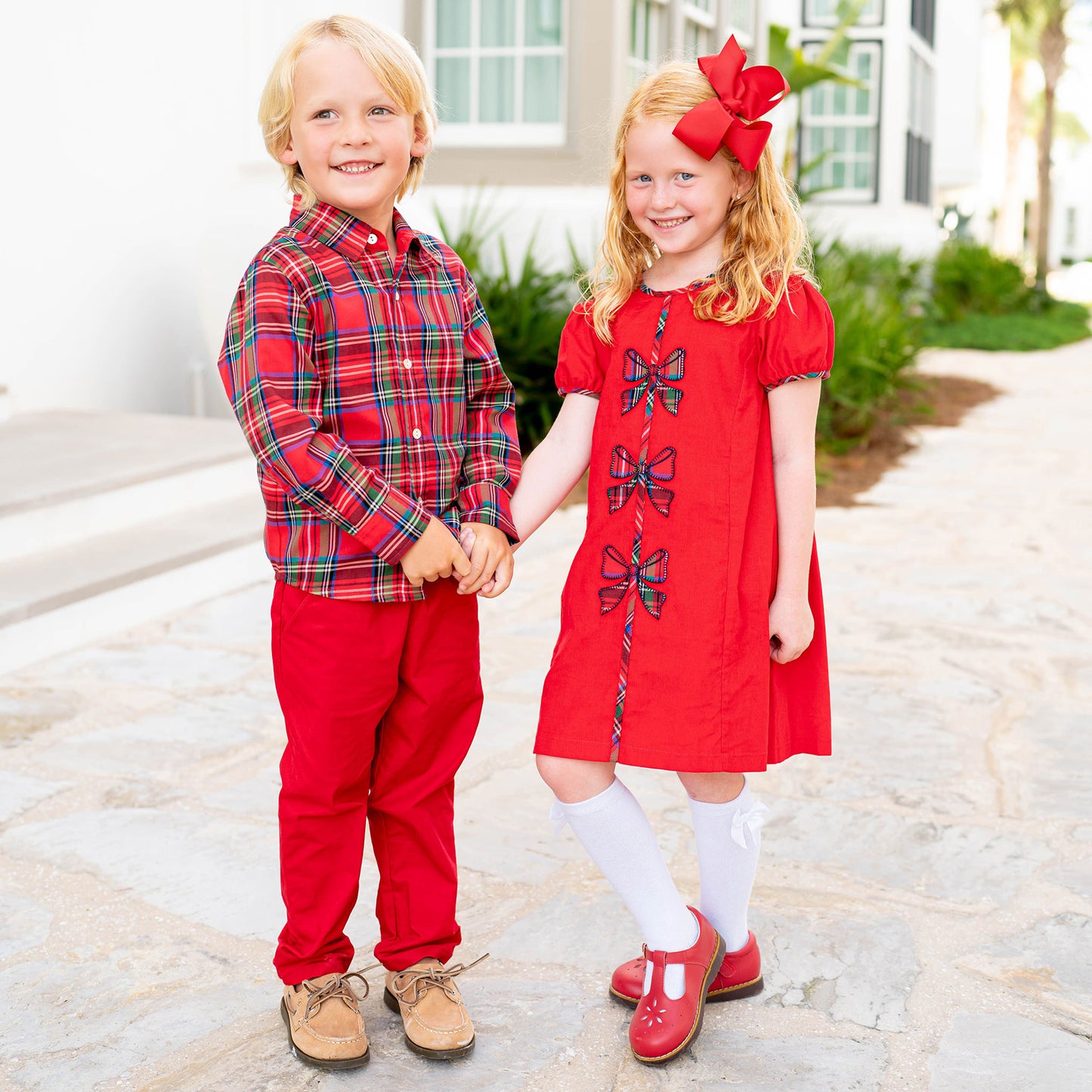 Girls Madison Dress - Stewart Plaid
