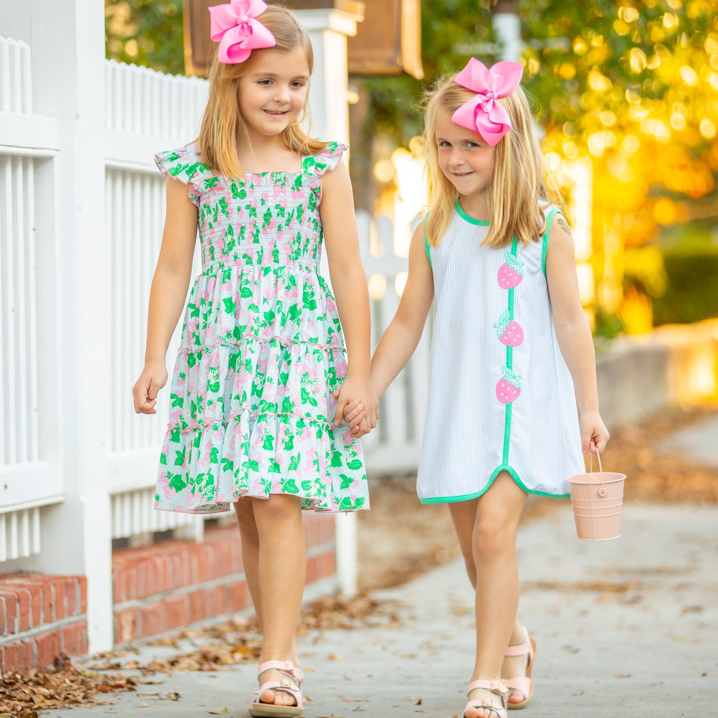 Girls Tier Sundress - Strawberry Sweetness