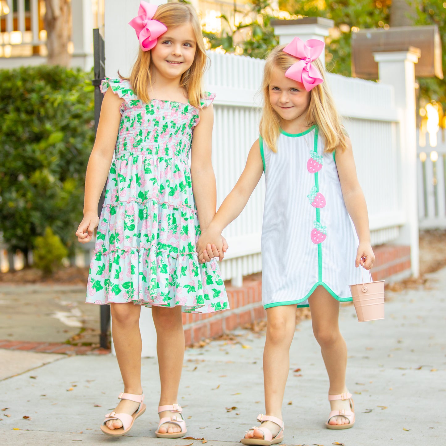 Girls Tier Sundress - Strawberry Sweetness