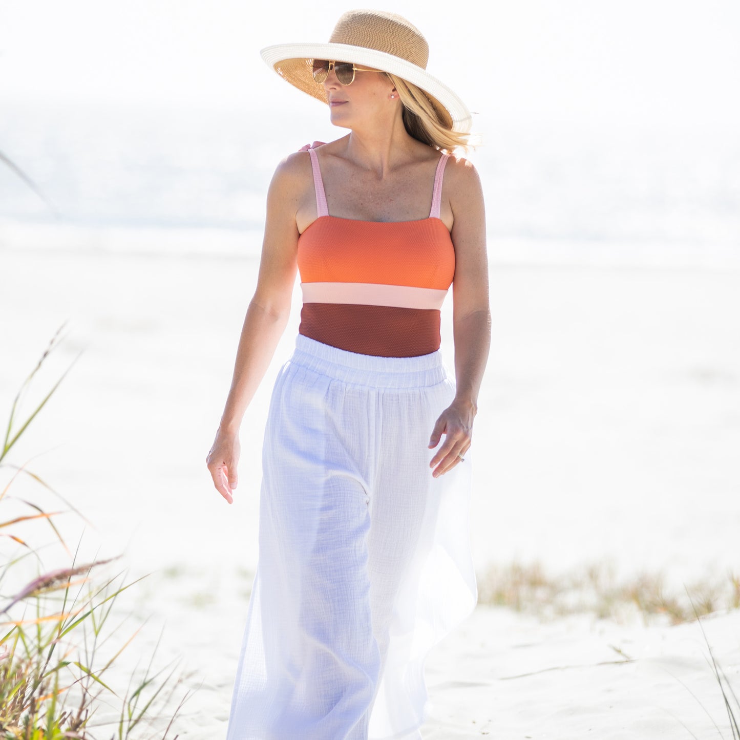 Sunny Colorblock Womens Suit