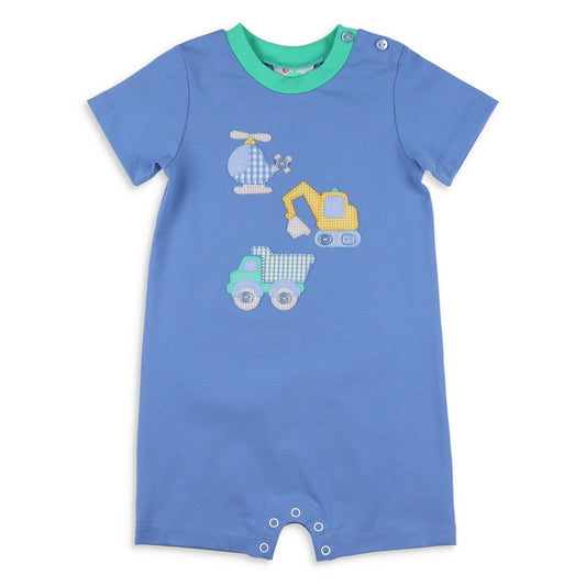Boys Applique Romper -Things That Go