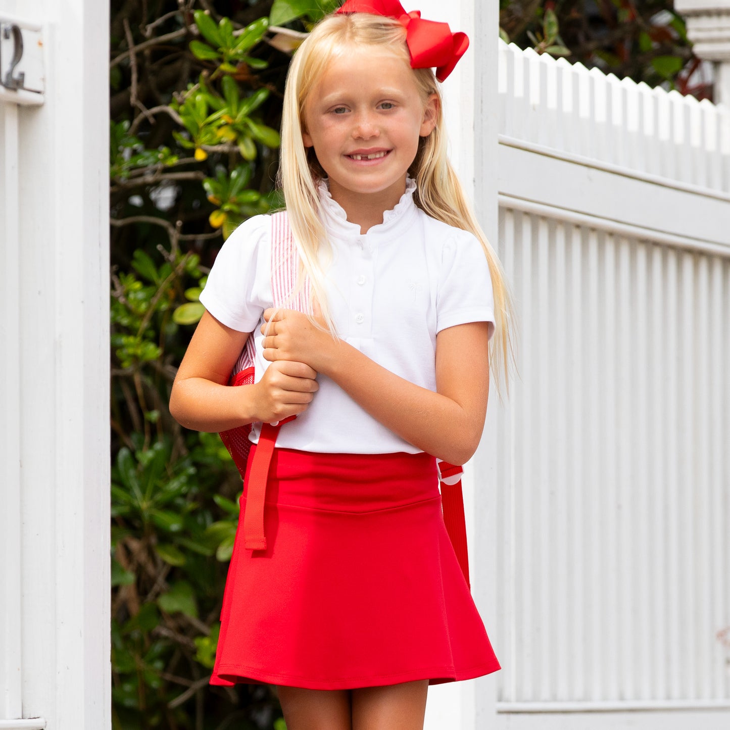 Girls Performance Skort - Red