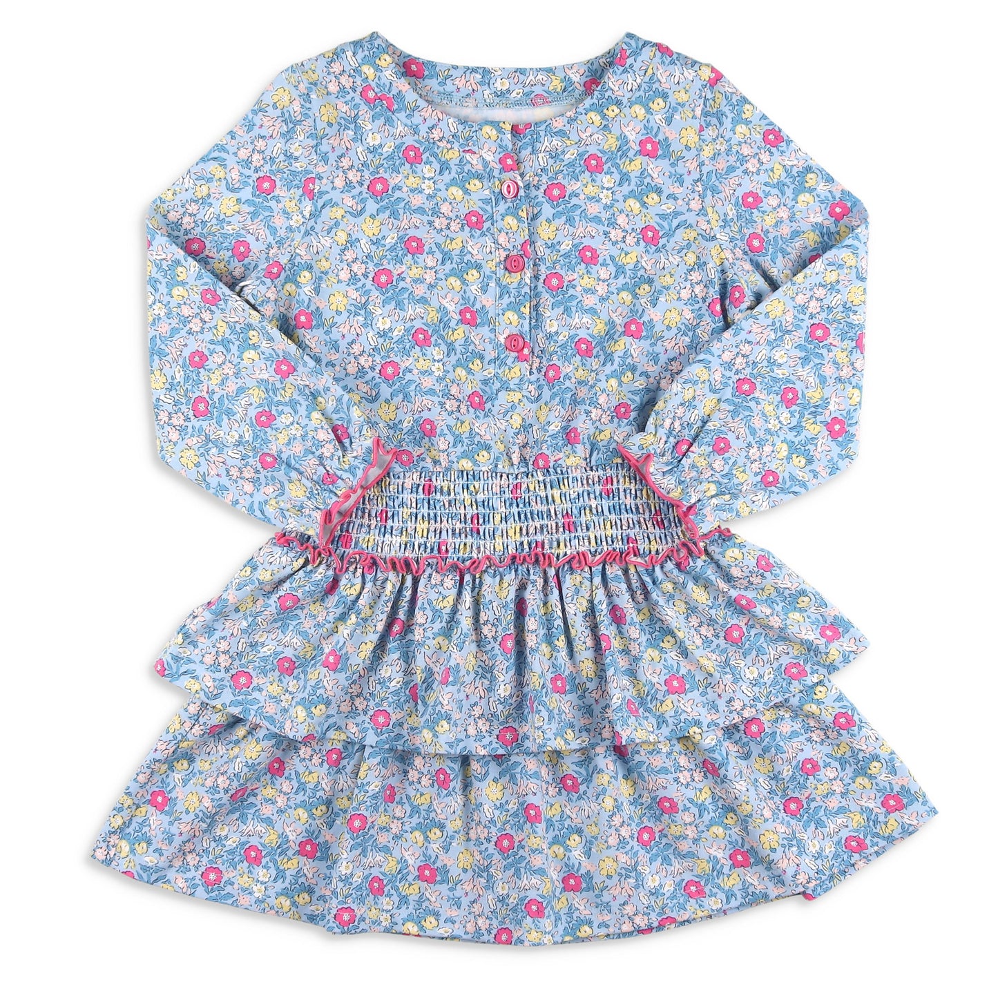 Girls Smocked Waist Dress - Wildflower