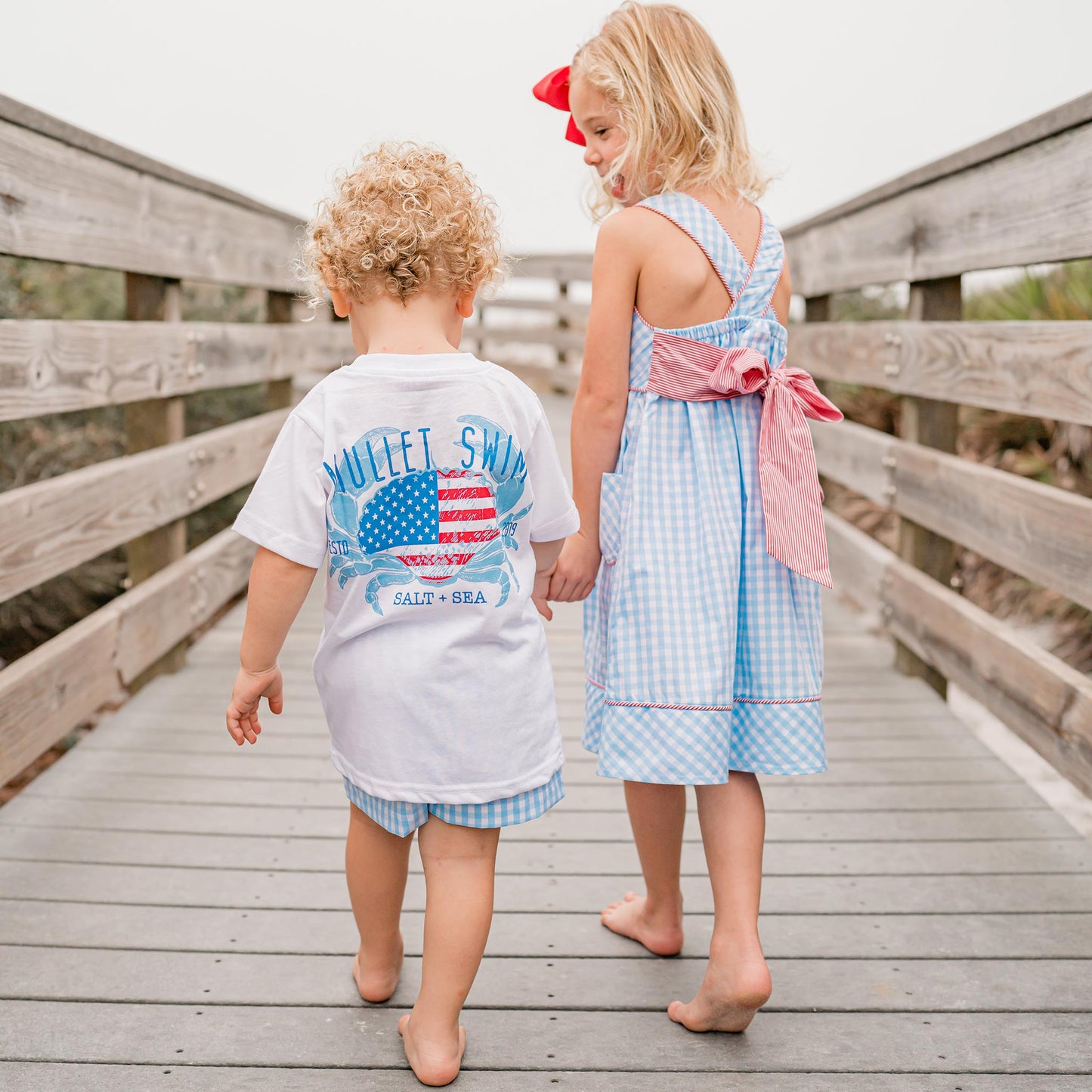 Red, White, Blue Boy's Pocket T