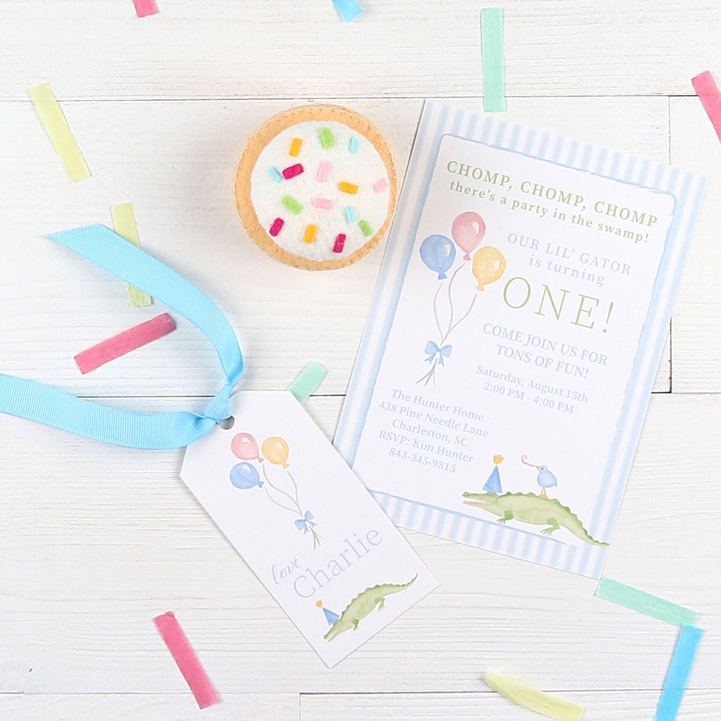 Party Animal Birthday Invitation and Gift Tag