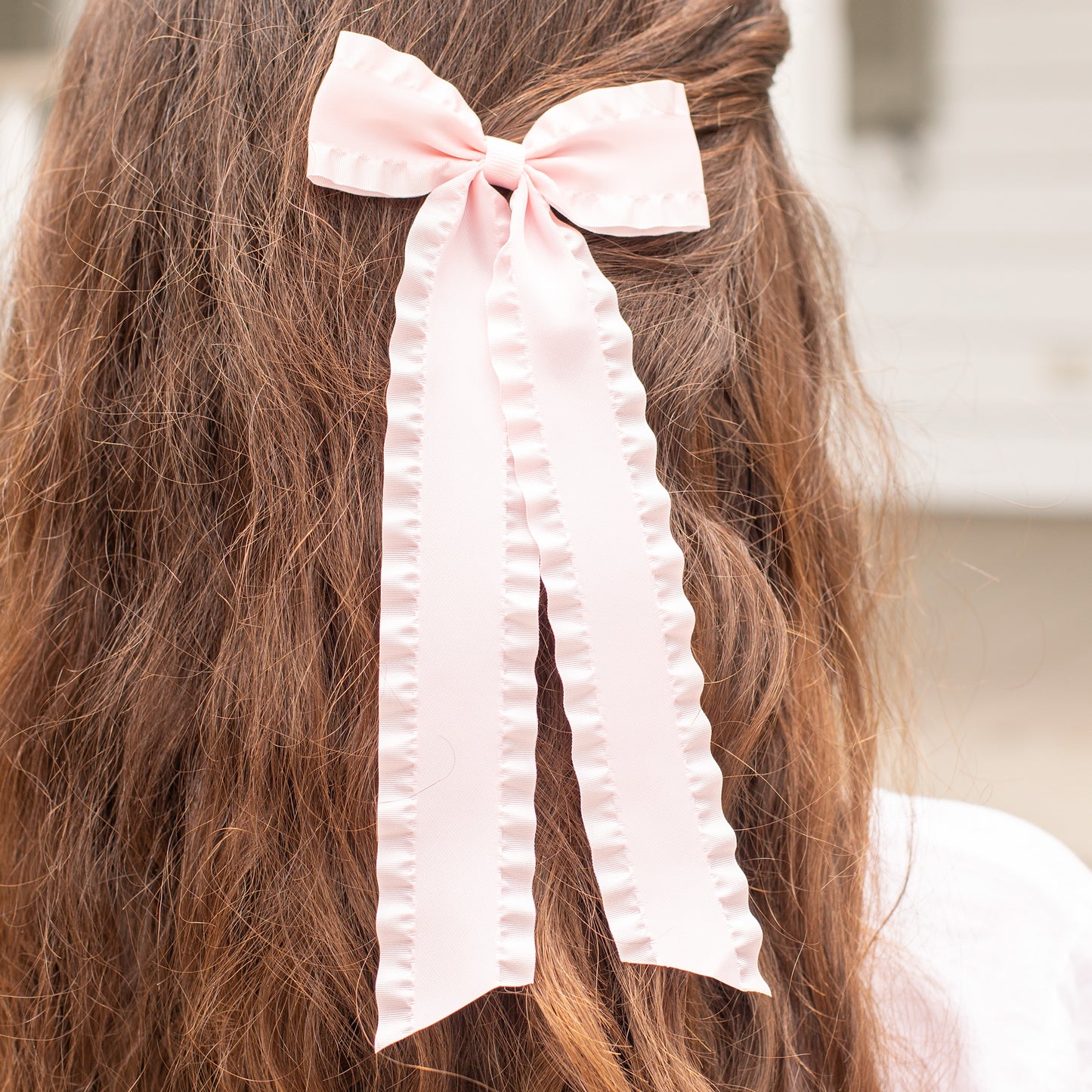 Blush Curly Bow