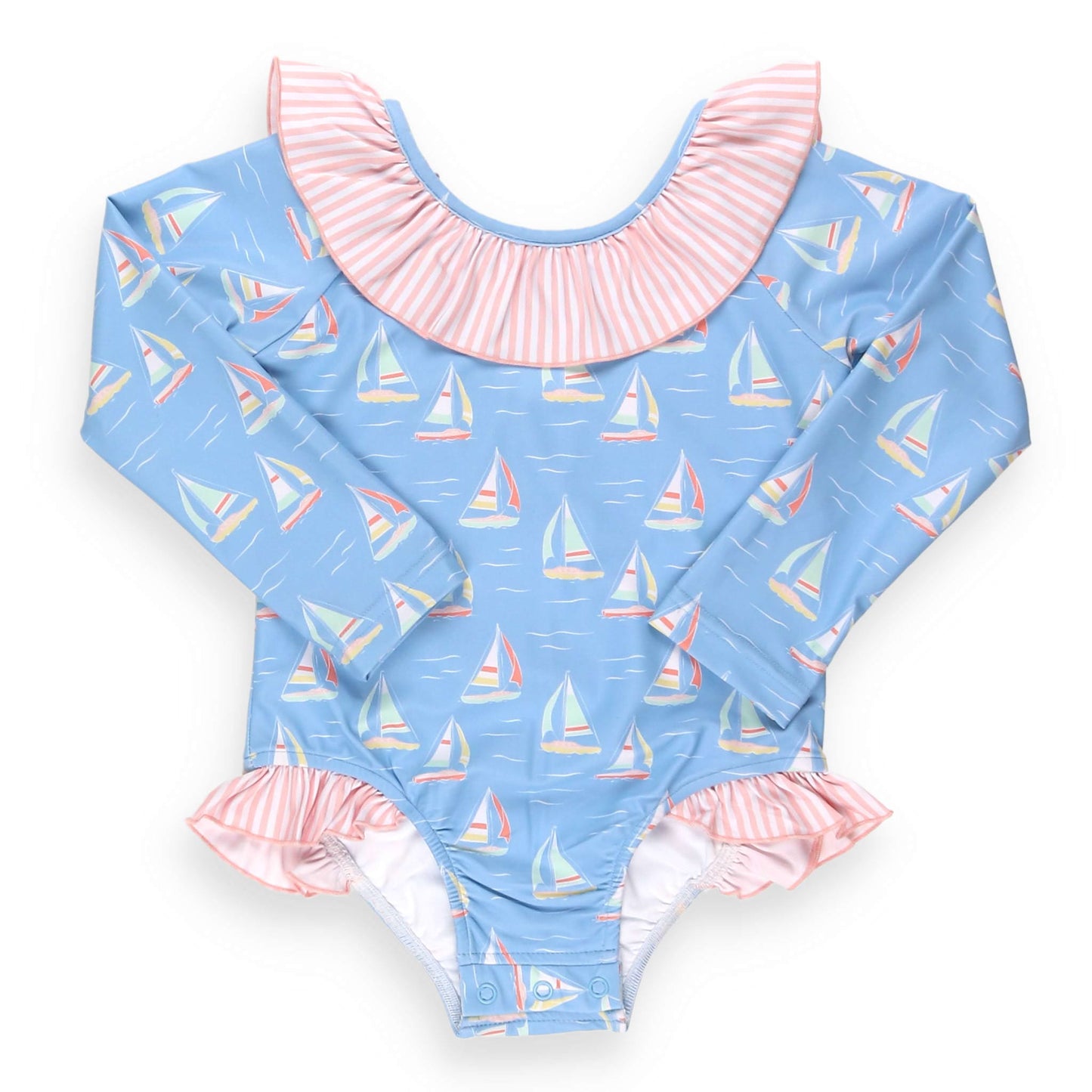 front view of Catalina One-Piece Rash Guard