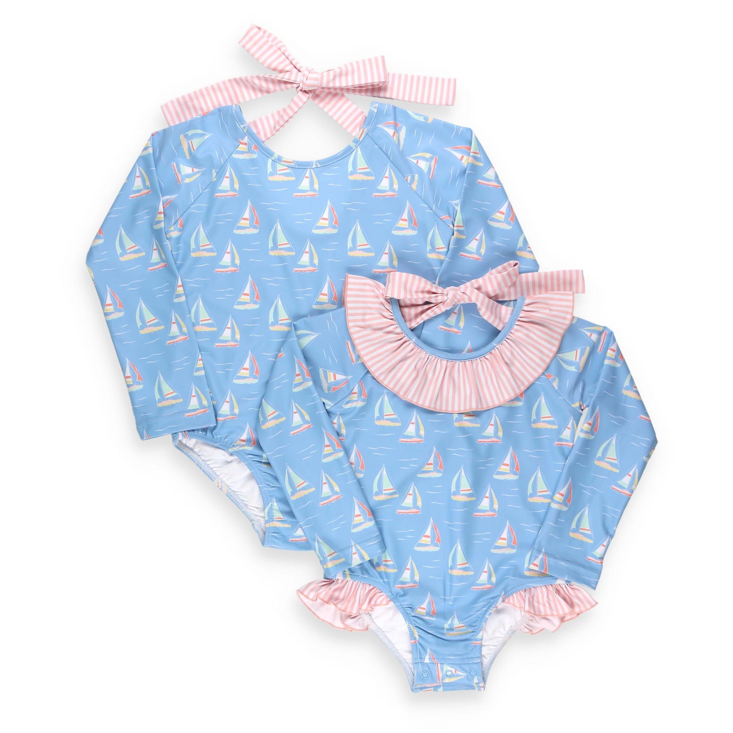 front and back of Catalina One-Piece Rash Guard