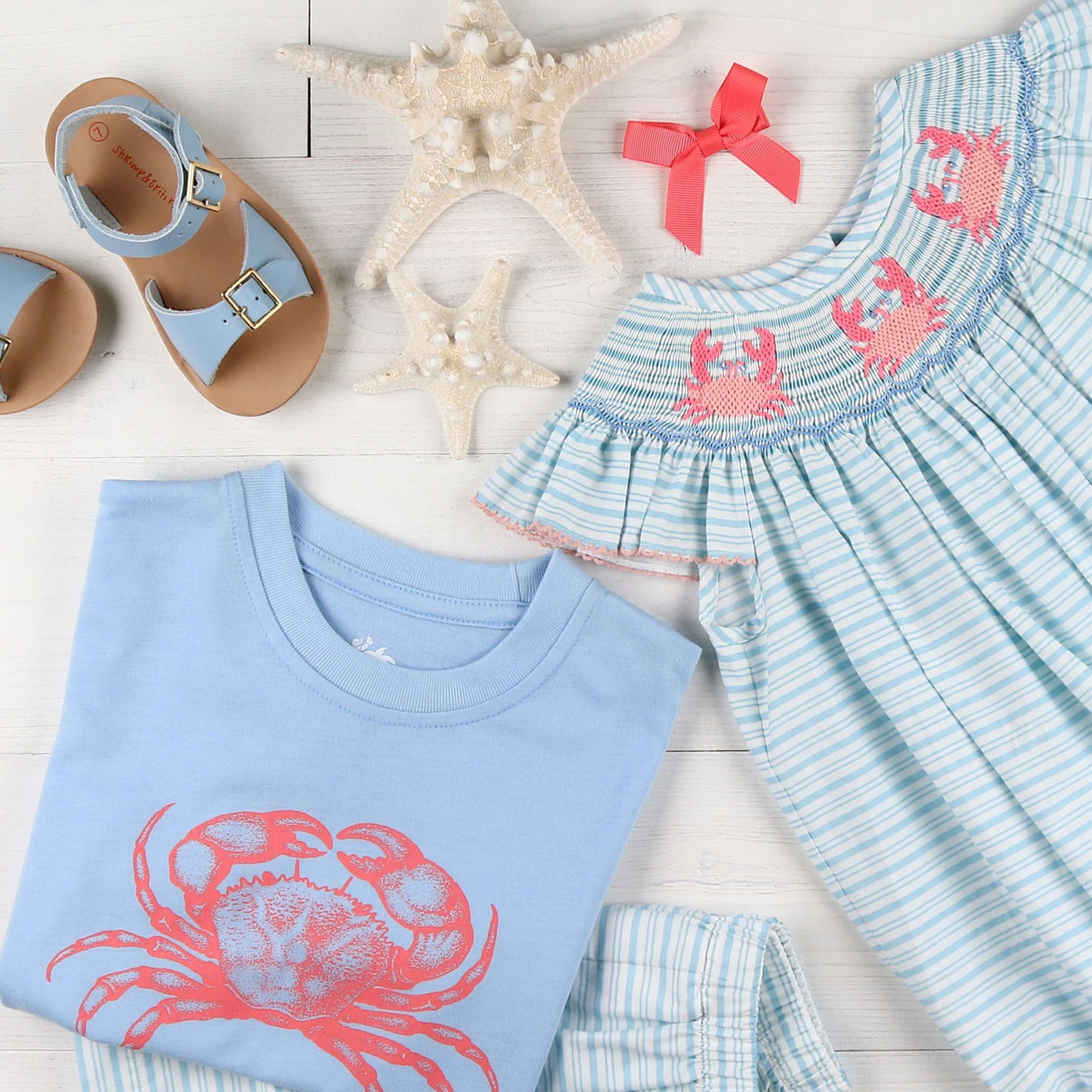 Gone Crabbin' Striped Shorts