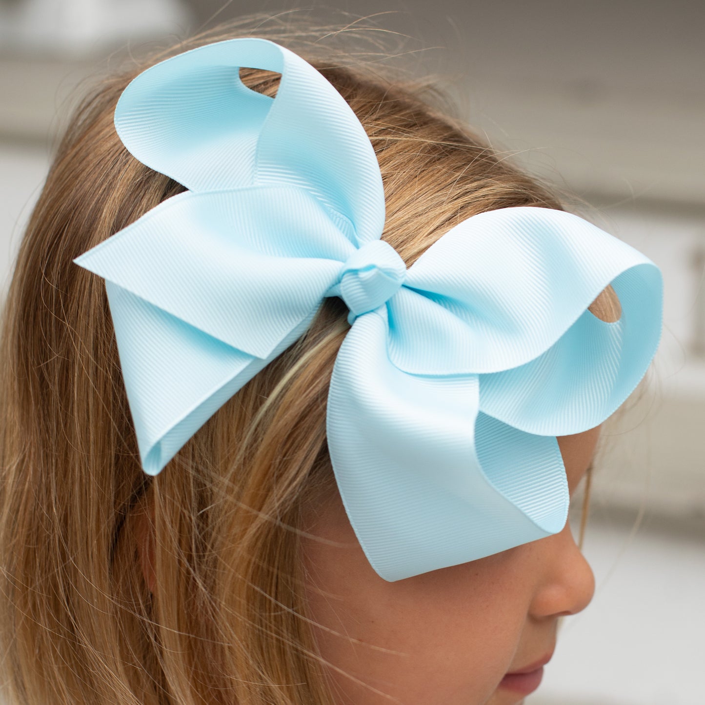 Light Blue Biggie Bow