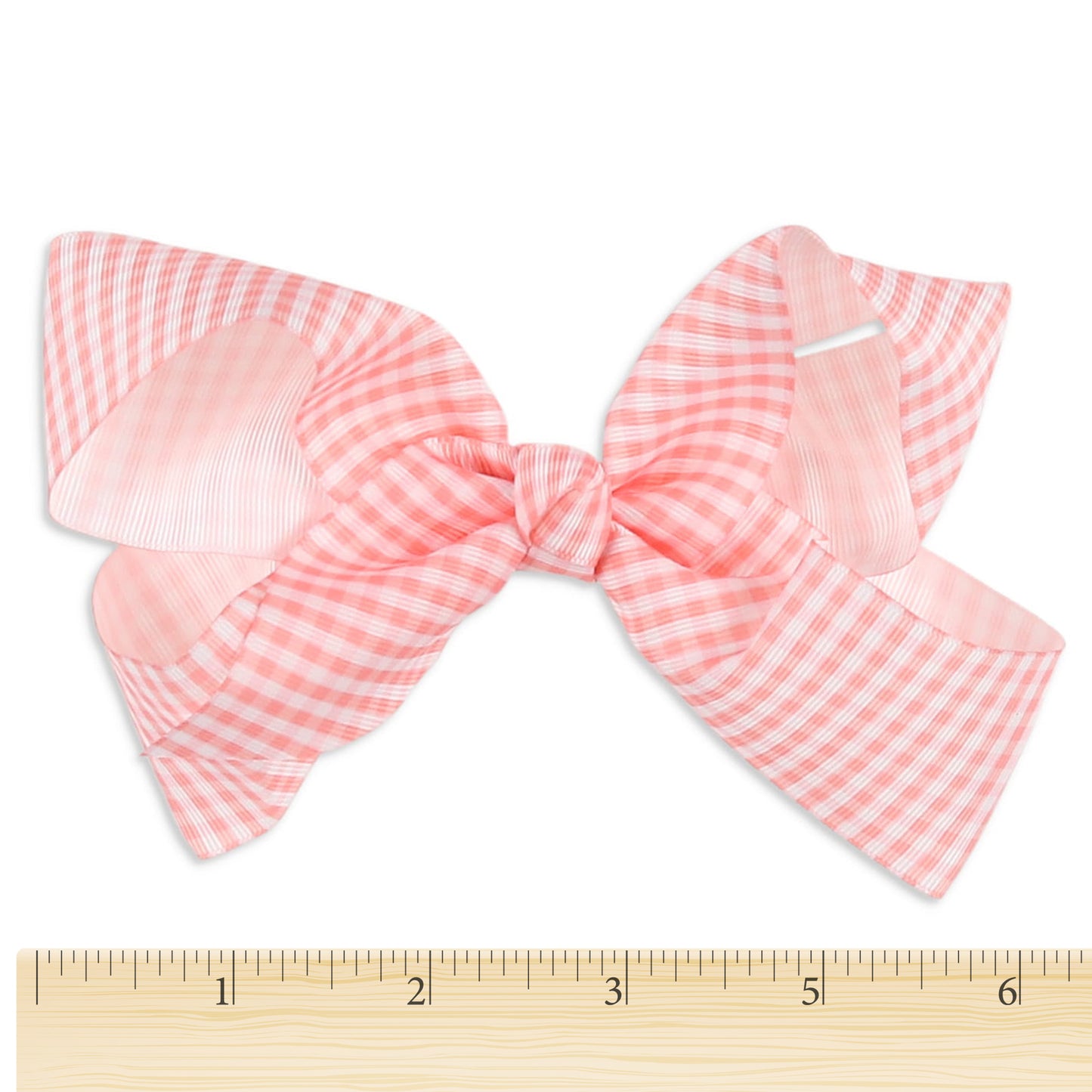 Pink Check Biggie Bow