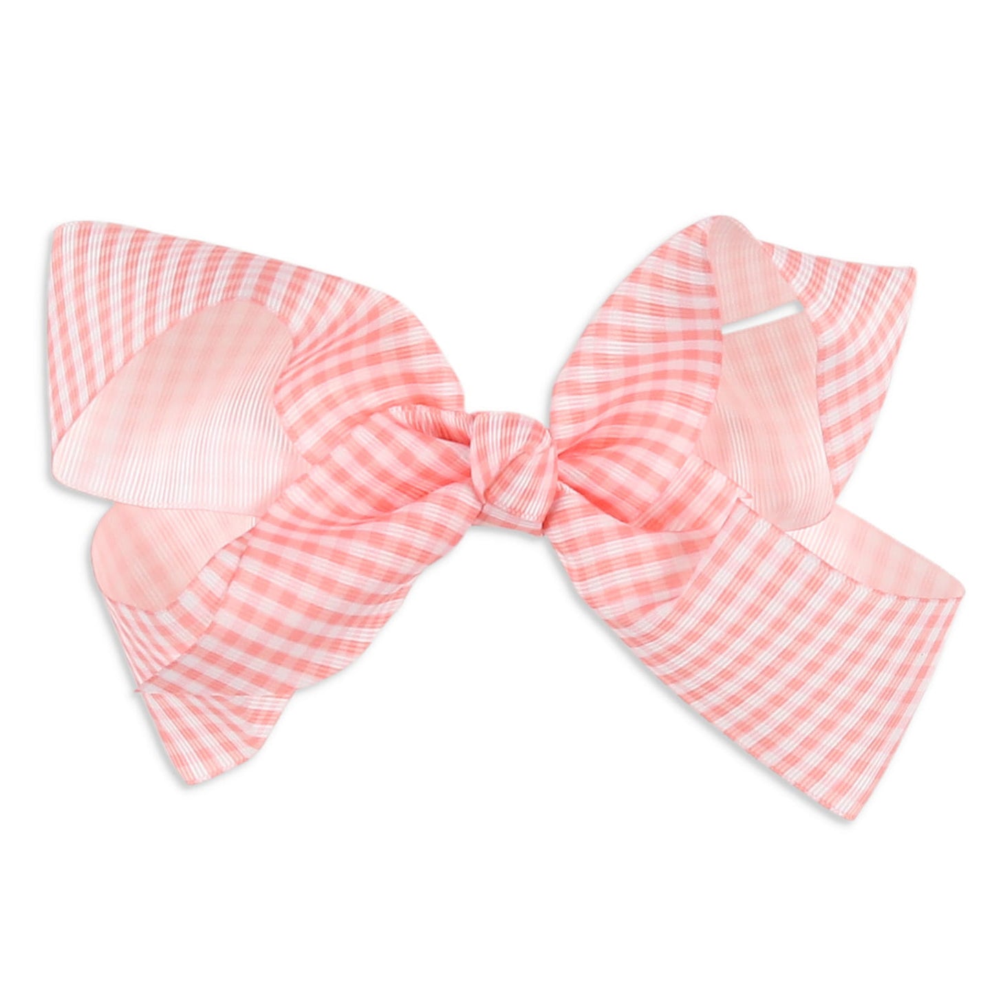 Pink Check Biggie Bow