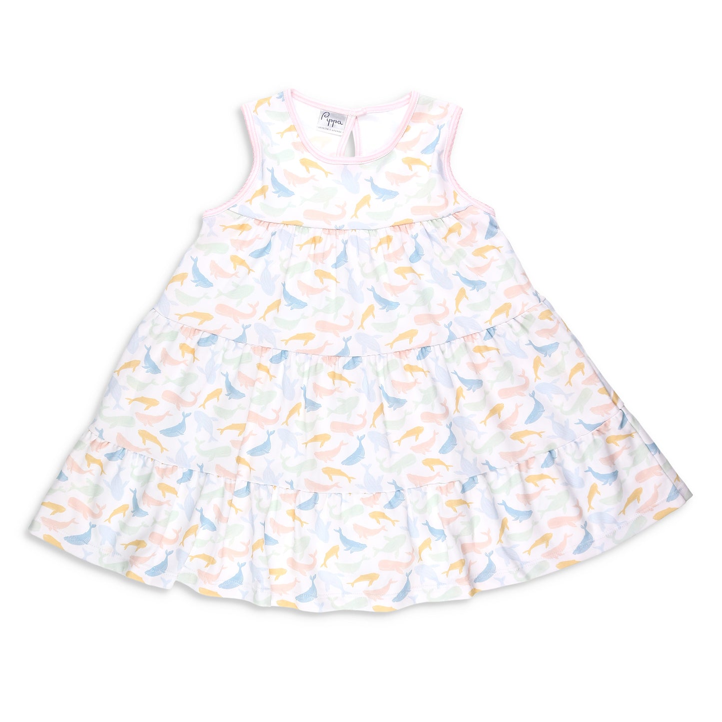 Colorful Whale Pima Flowy Dress