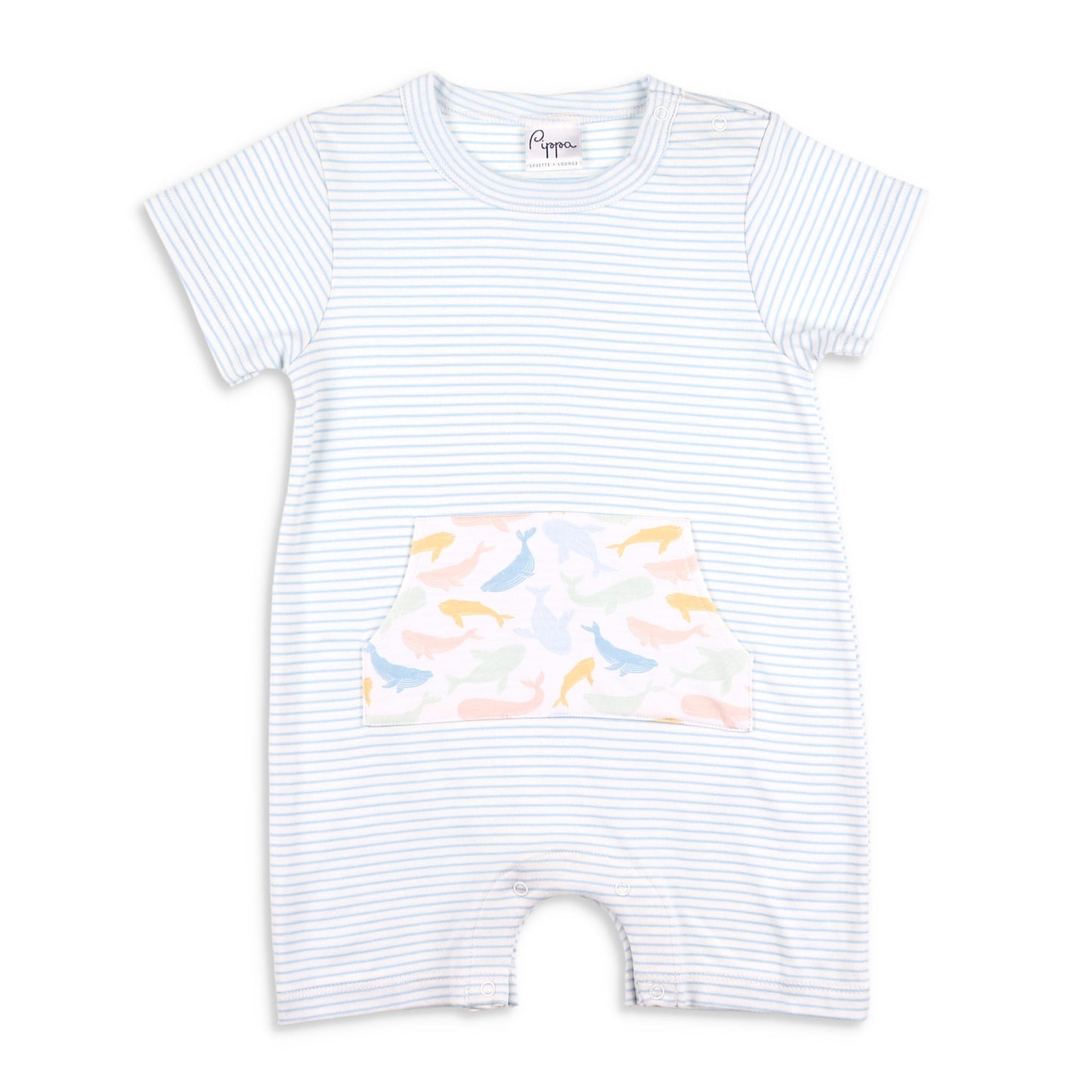Colorful Whale Pima Romper