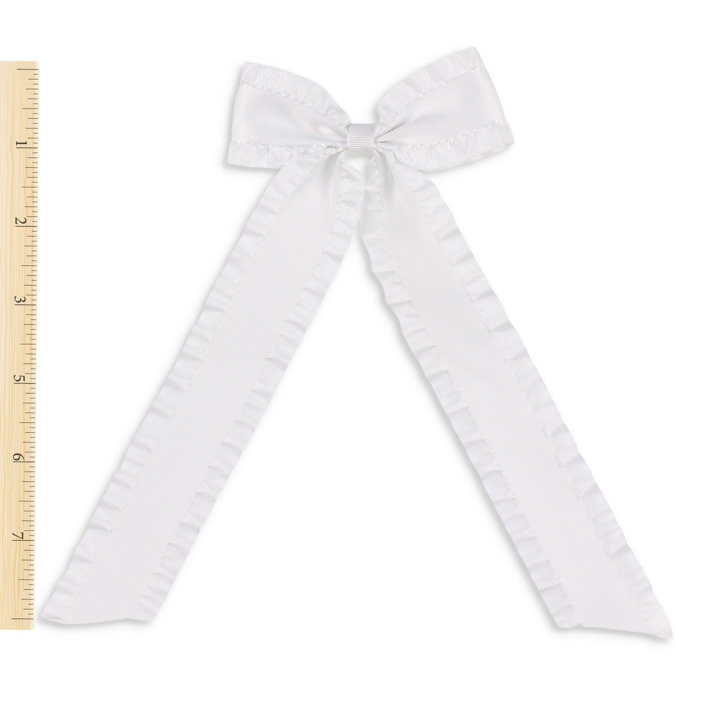 White Curly Hair Bow