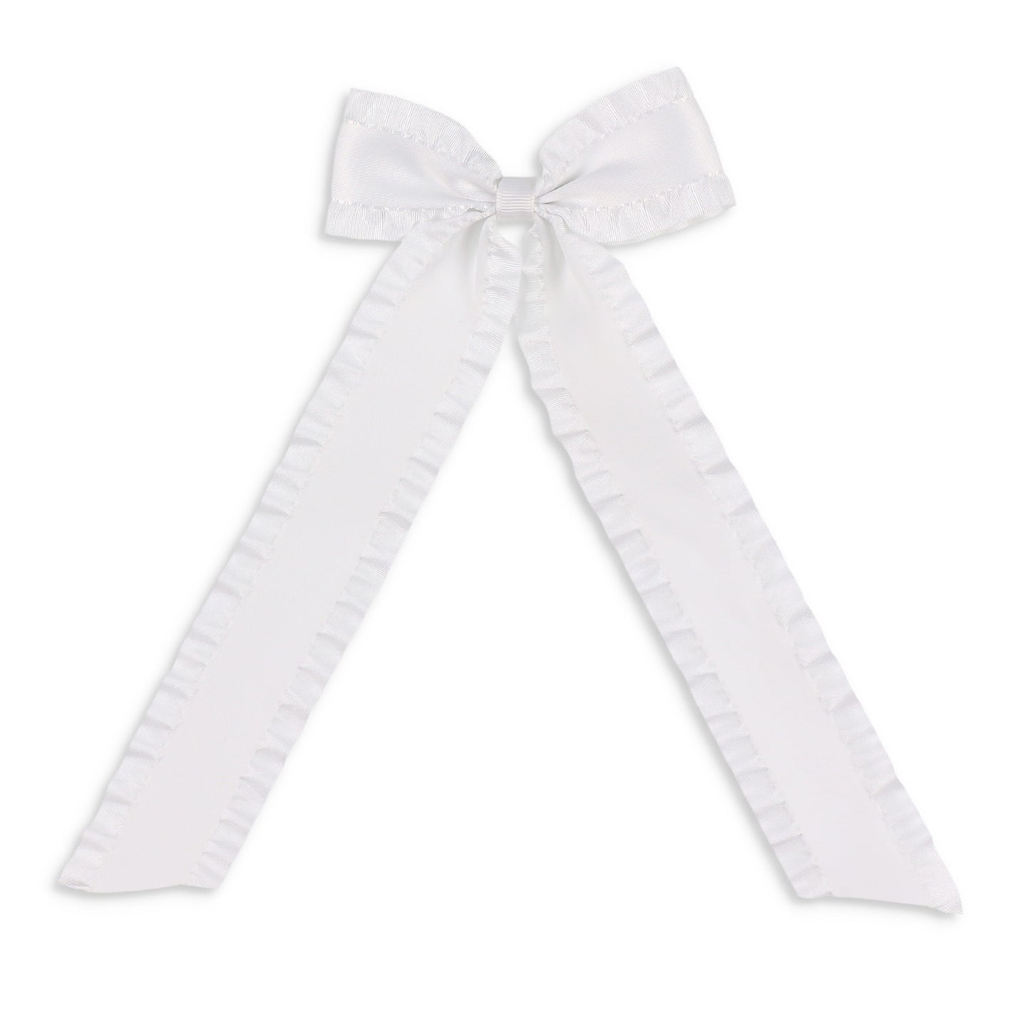 White Curly Hair Bow