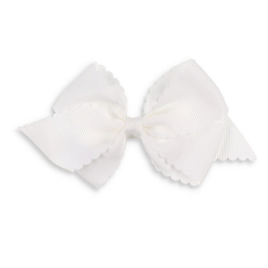 White Scallop Bow