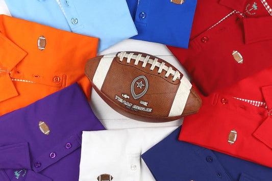boys polo shirts with footballs