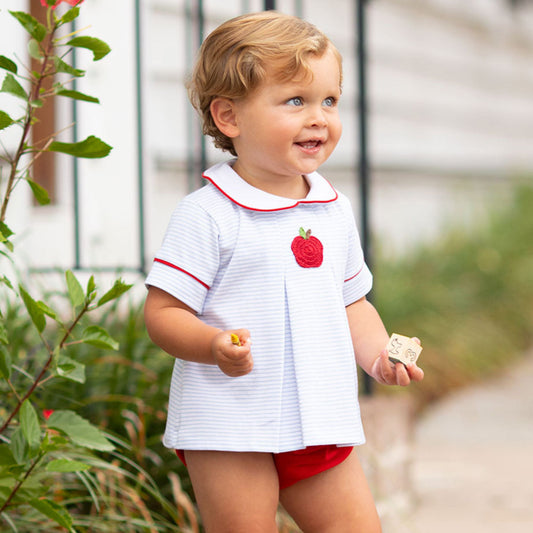 precious little boy in shrimp and grits kids clothing pima cotton outfit