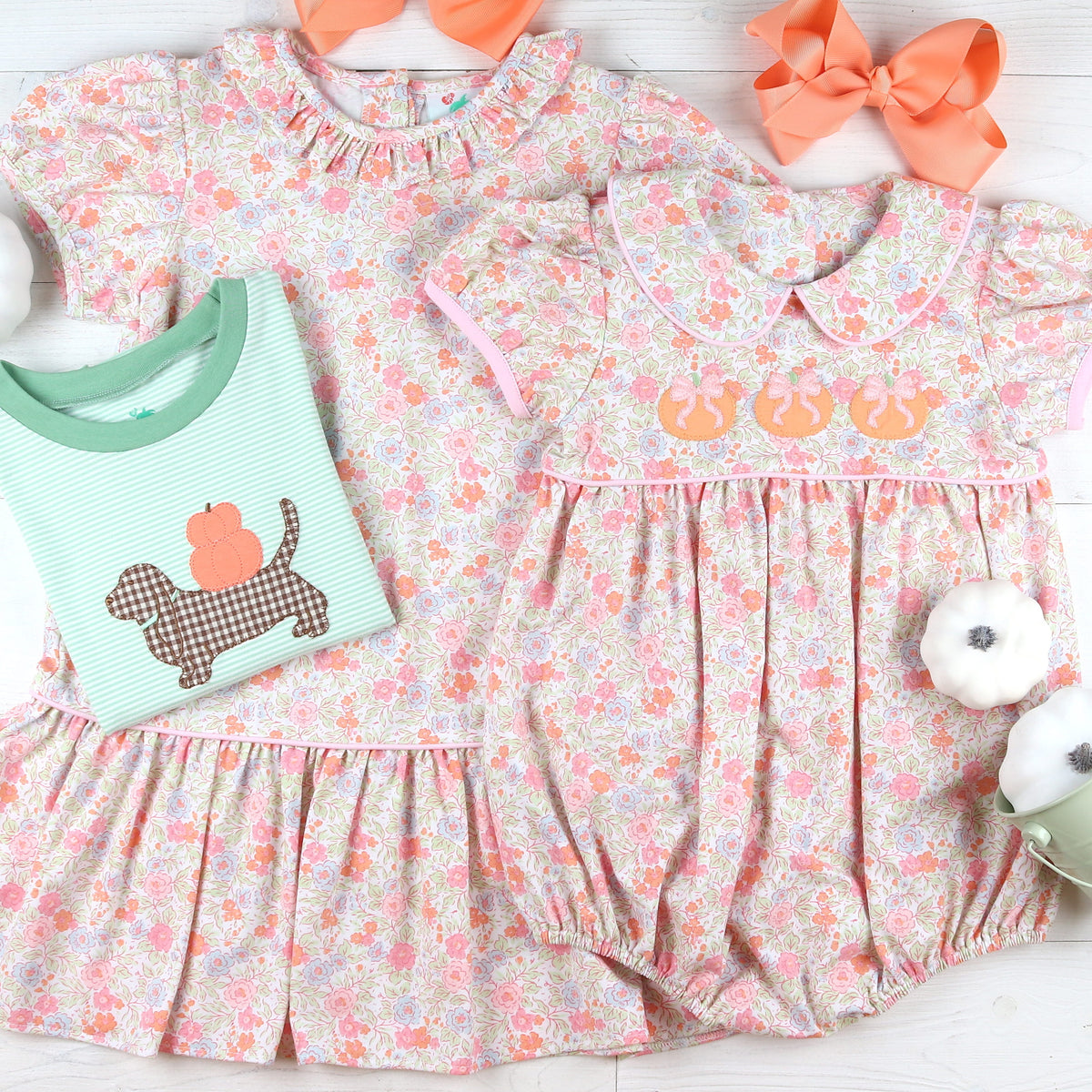 Autumn Pumpkin Bubble boutique children's clothing