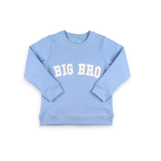 Big Bro Sweatshirt in powder blue with white big bro applique