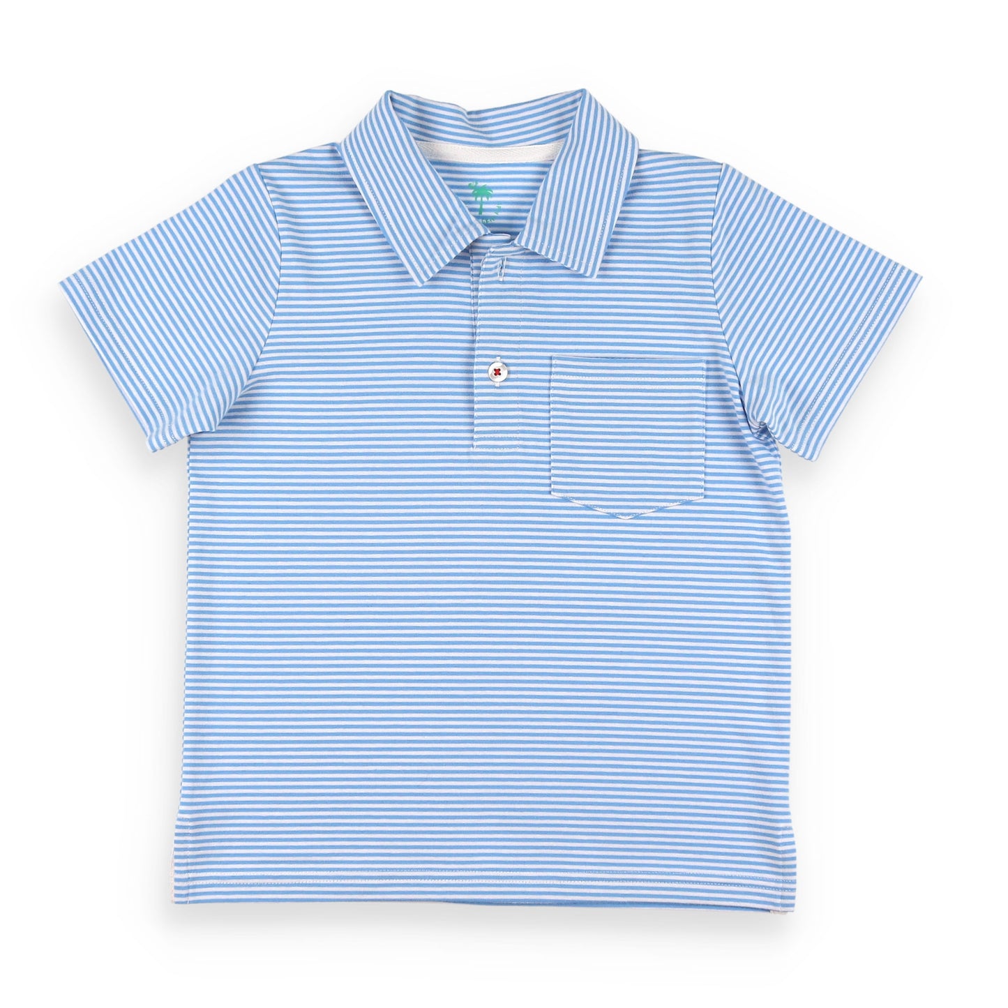 Blue Stripe Pocket Polo - Blue Stripe Pocket Polo 1
