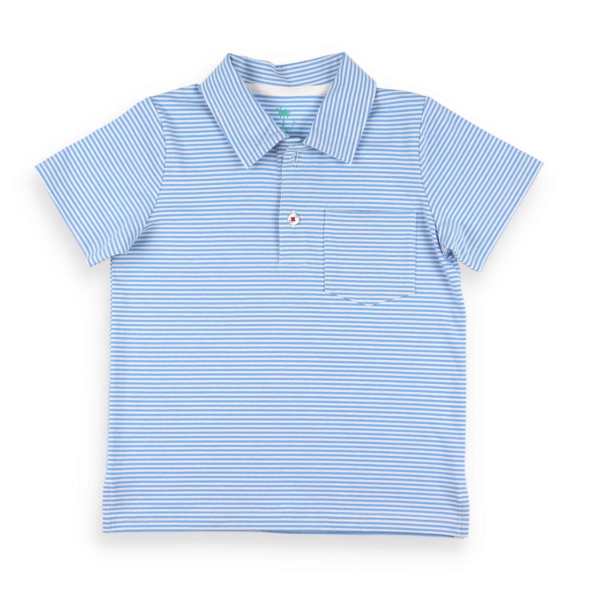Blue Stripe Pocket Polo - Blue Stripe Pocket Polo 1
