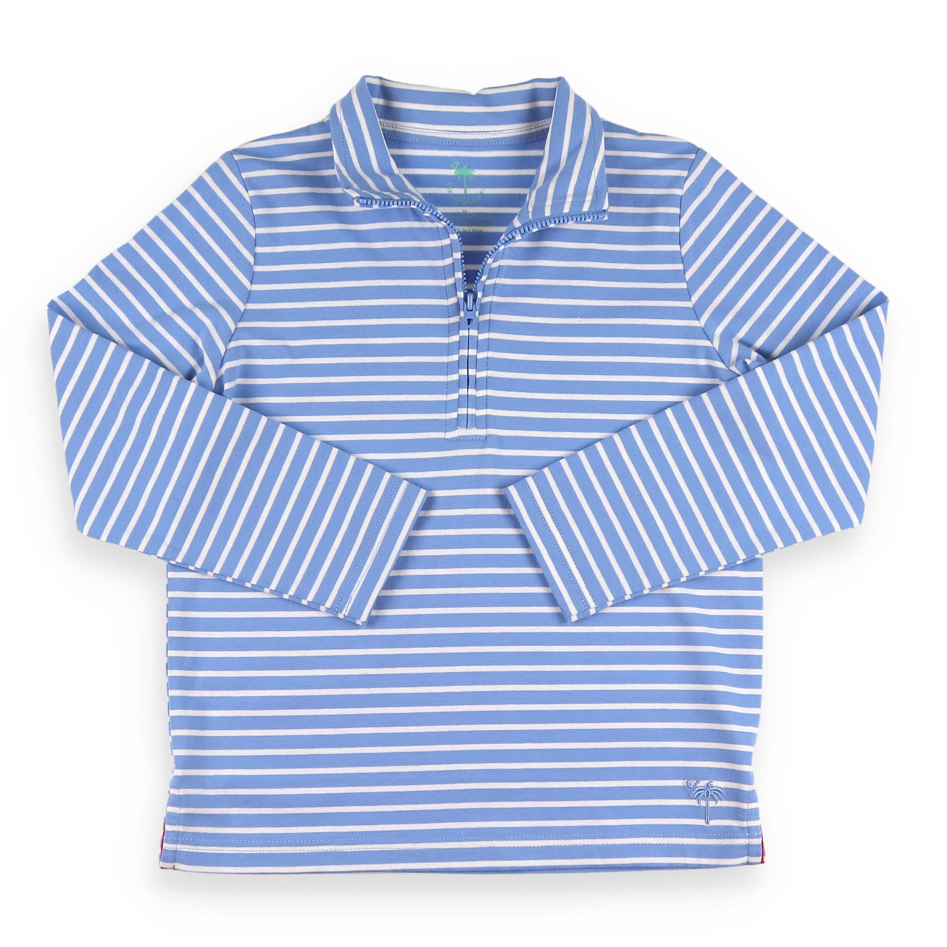 Blue Stripe Quarter Zip