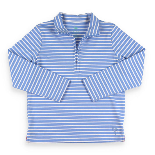 Blue Stripe Quarter Zip