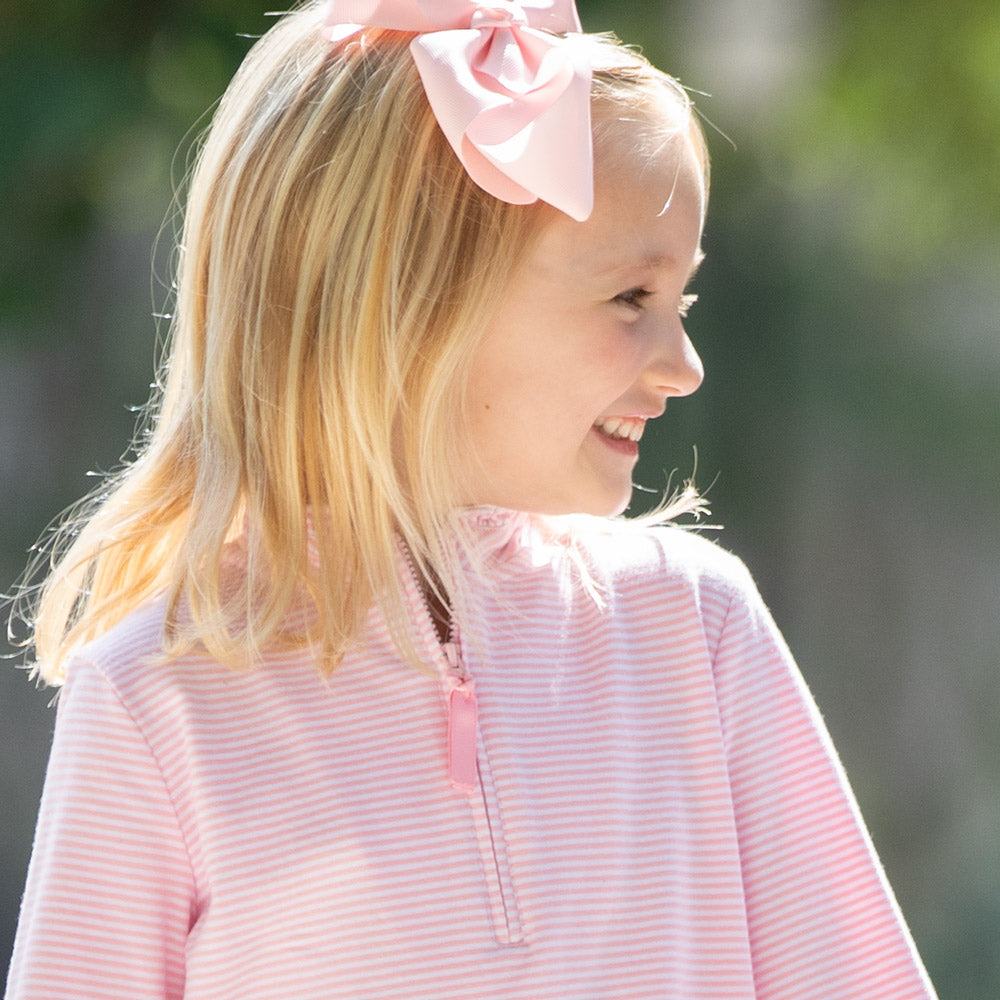 Close-up of Bow Quarter Zip Close