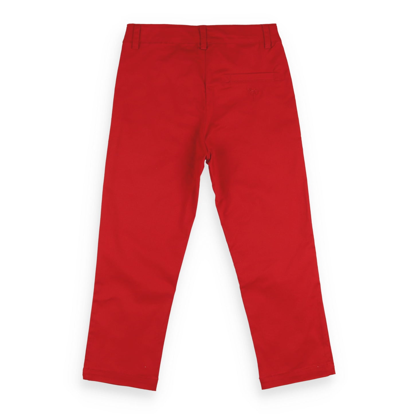Boys Button Pants - Red Twill