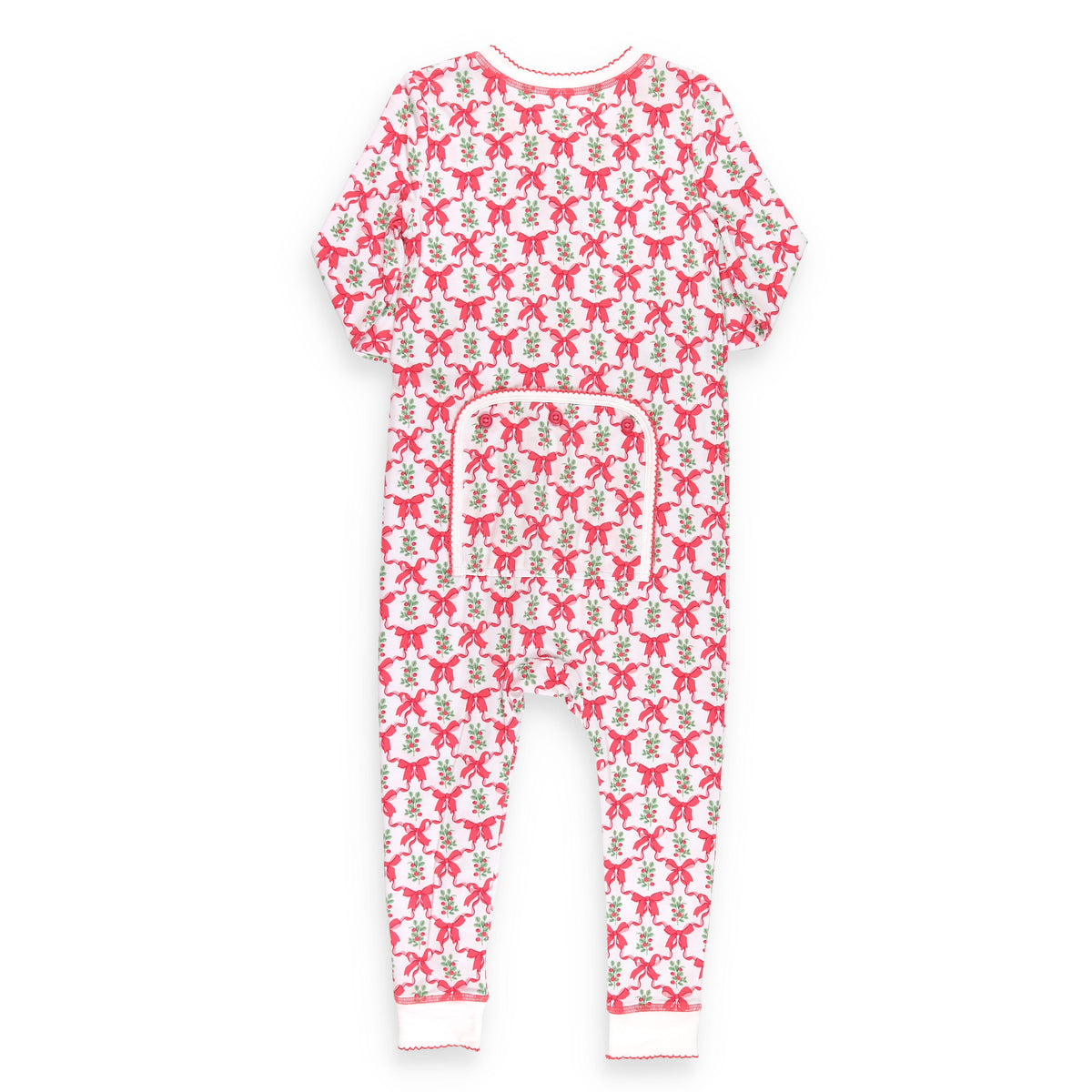 Christmas Bow Bamboo Onsie - back view
