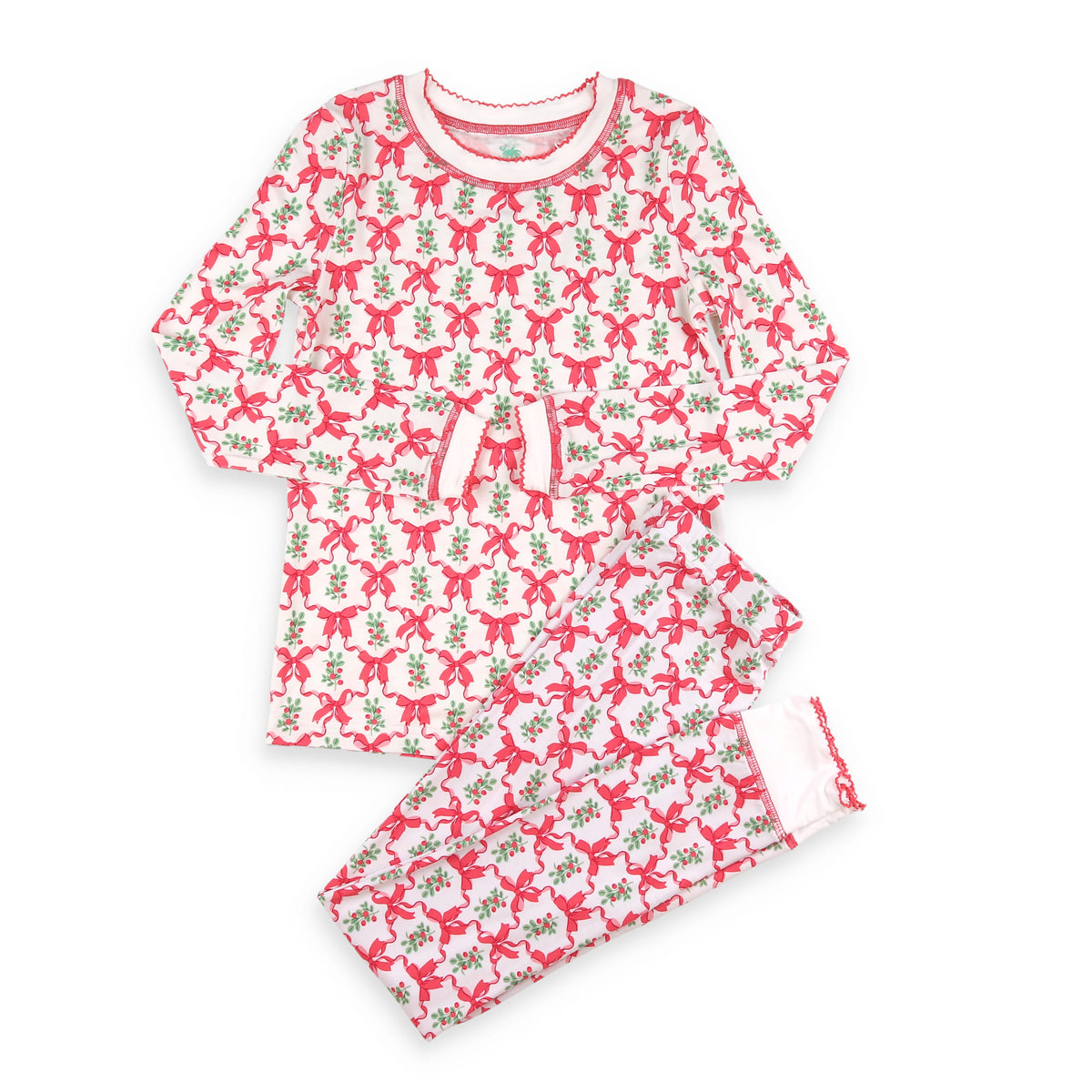Christmas Bow Bamboo Loungewear Set