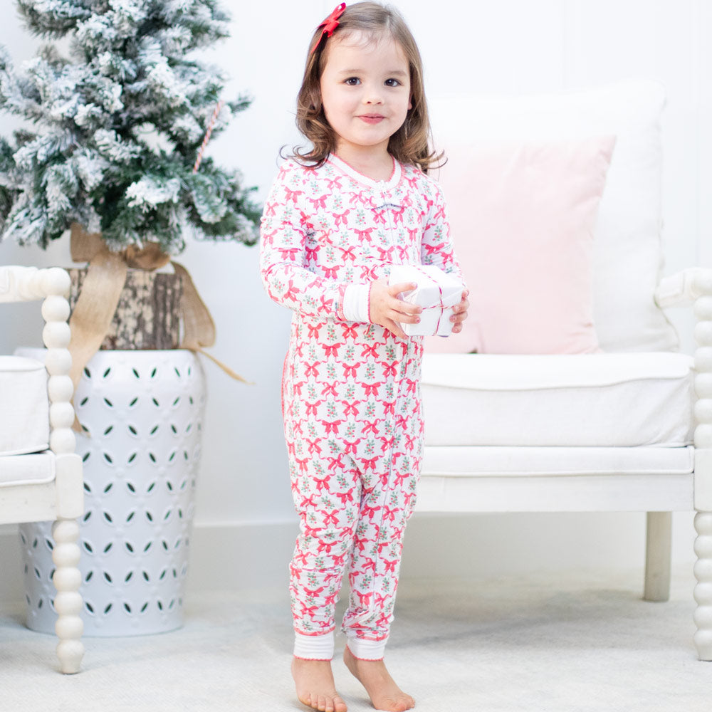 Christmas Bow Bamboo Onsie