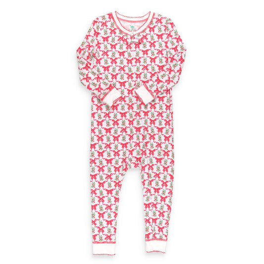 Christmas Bow Bamboo Onsie