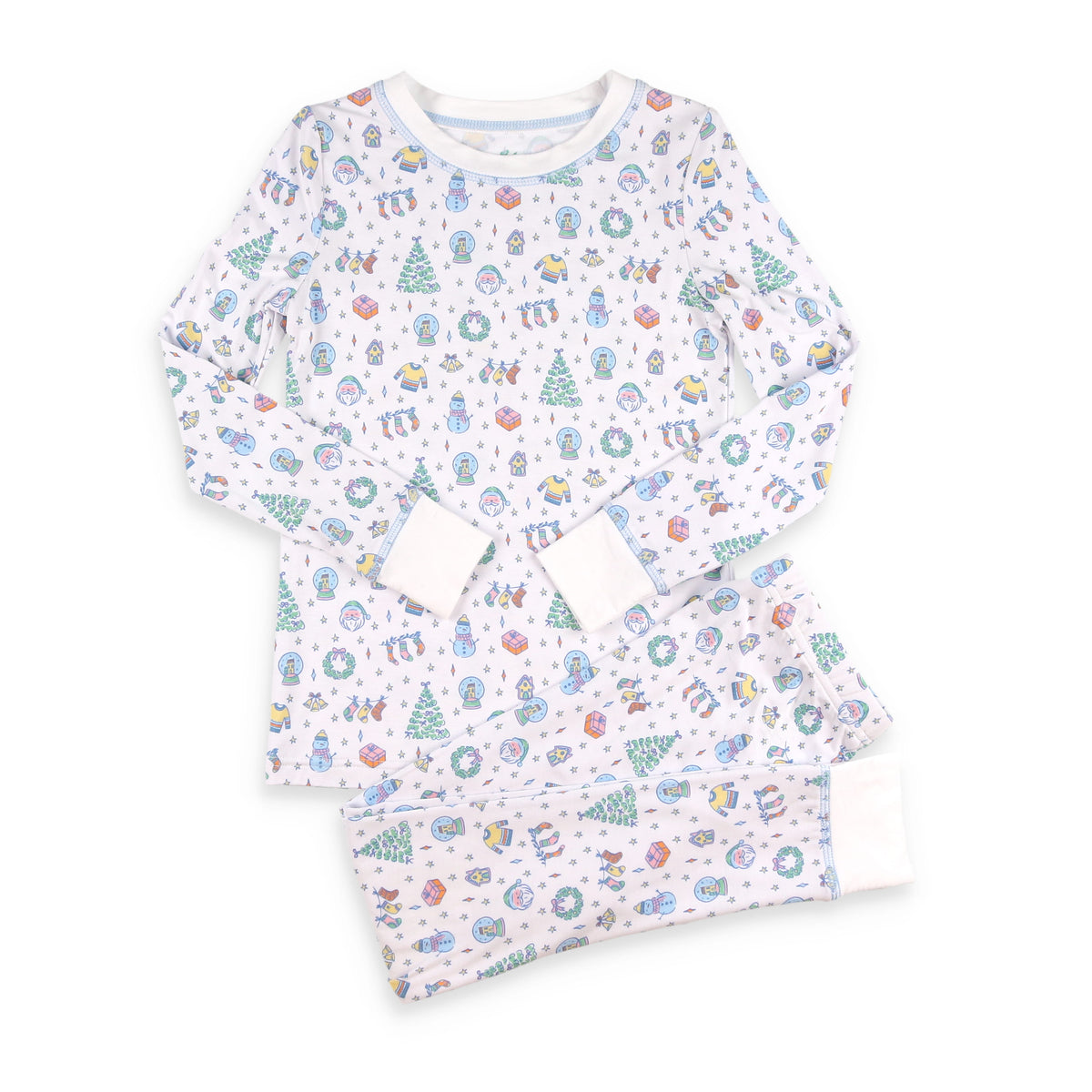 Colorful Christmas Toile Bamboo Loungwear Set