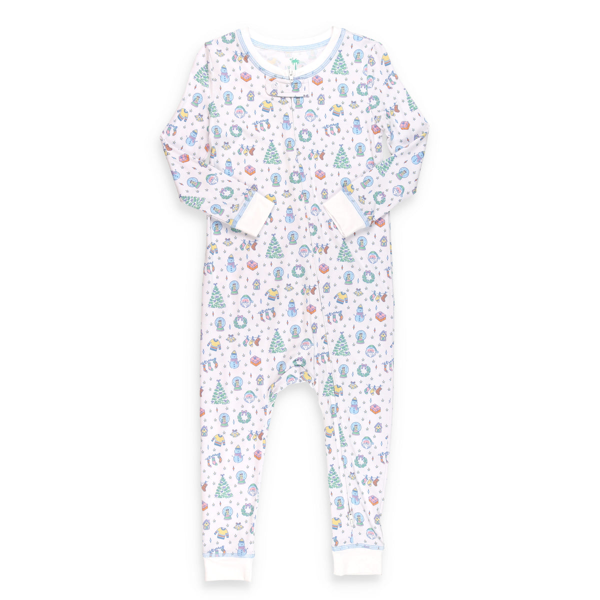 Colorful Christmas Toile Bamboo Onsie