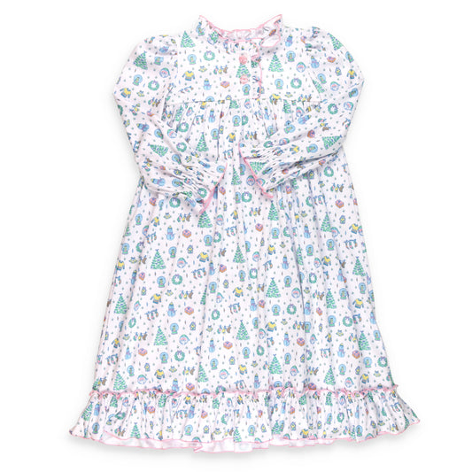 Colorful Christmas Toile Gown