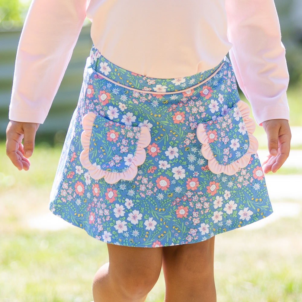 Close-up of Cornflower Petal Skirt Close
