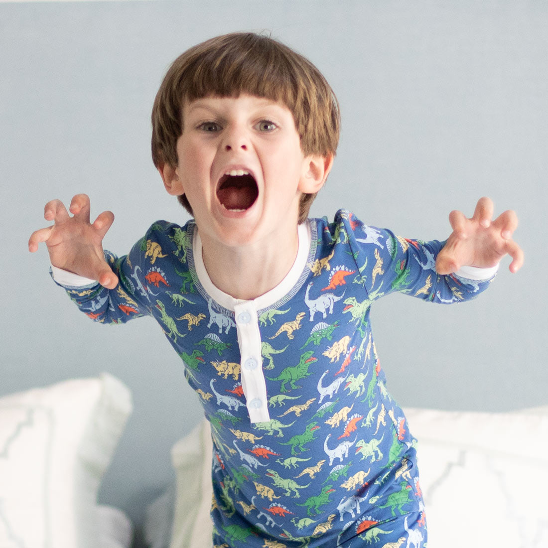 Close-up of Dinosaur Loungewear Close