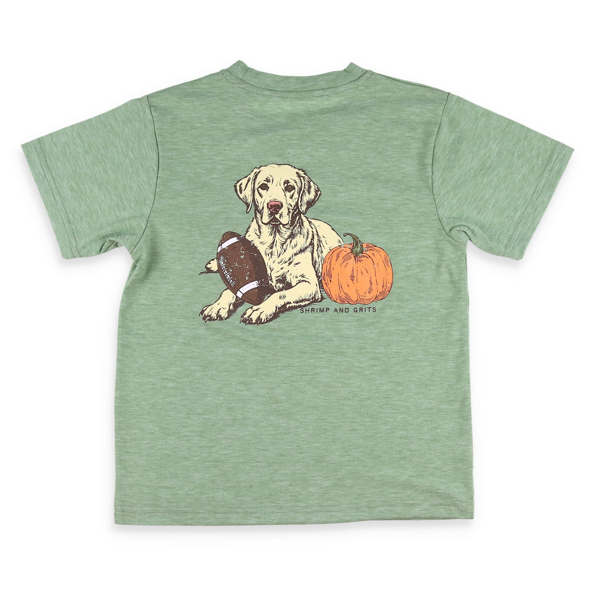 Back view of Fall Dog Graphic Tee Back