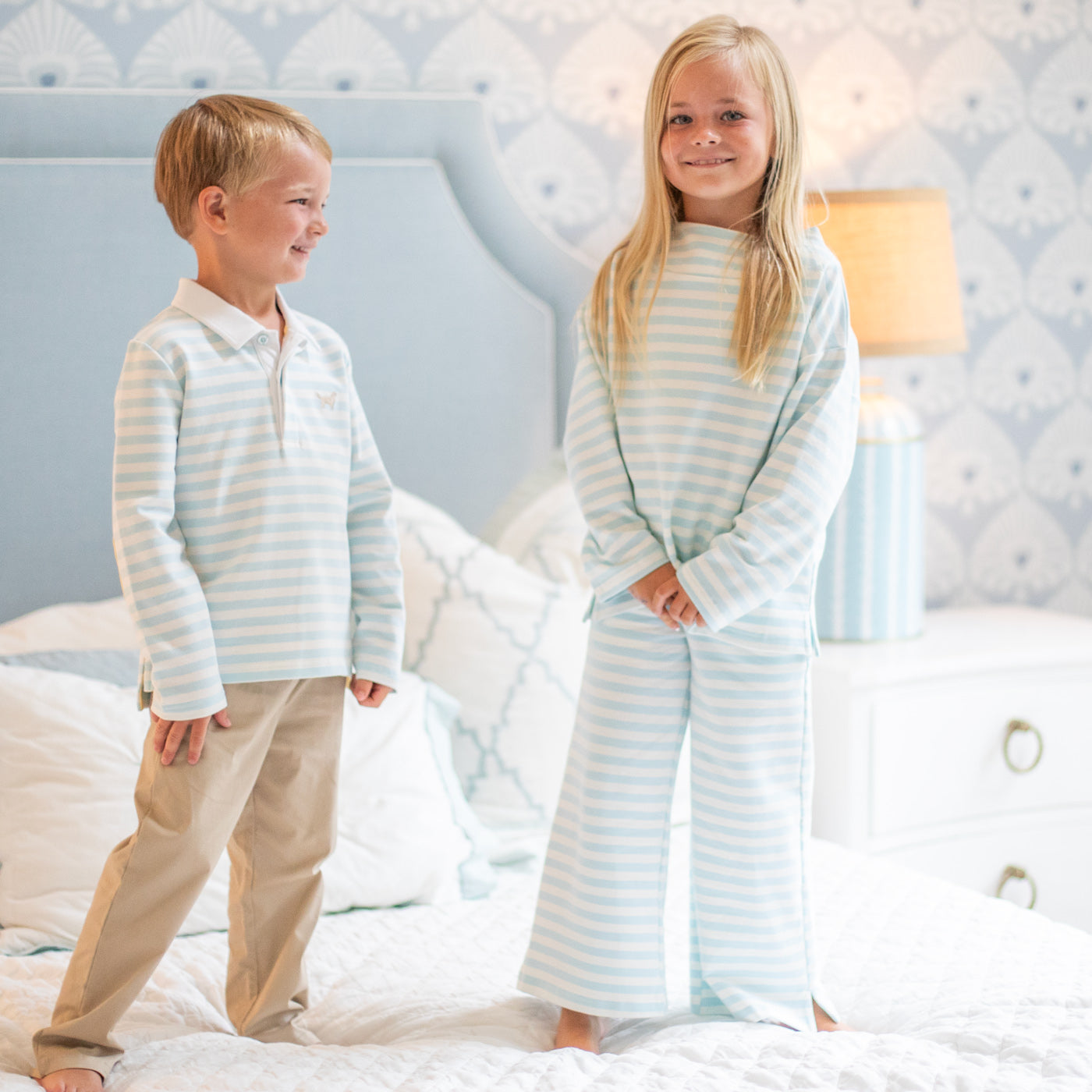 Blue Stripe Comfy Set - Golden Dog Rugby matching